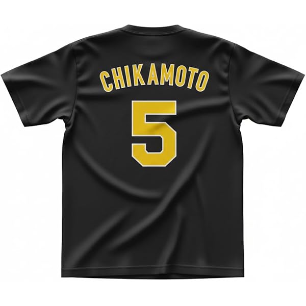 Amazon.co.jp: 阪神タイガース「近本 光司 5 背番号Tシャツ」黒